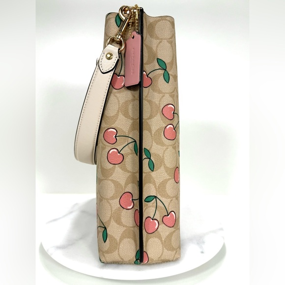 Coach Cherry Signature Bucket - Picture 4 of 14